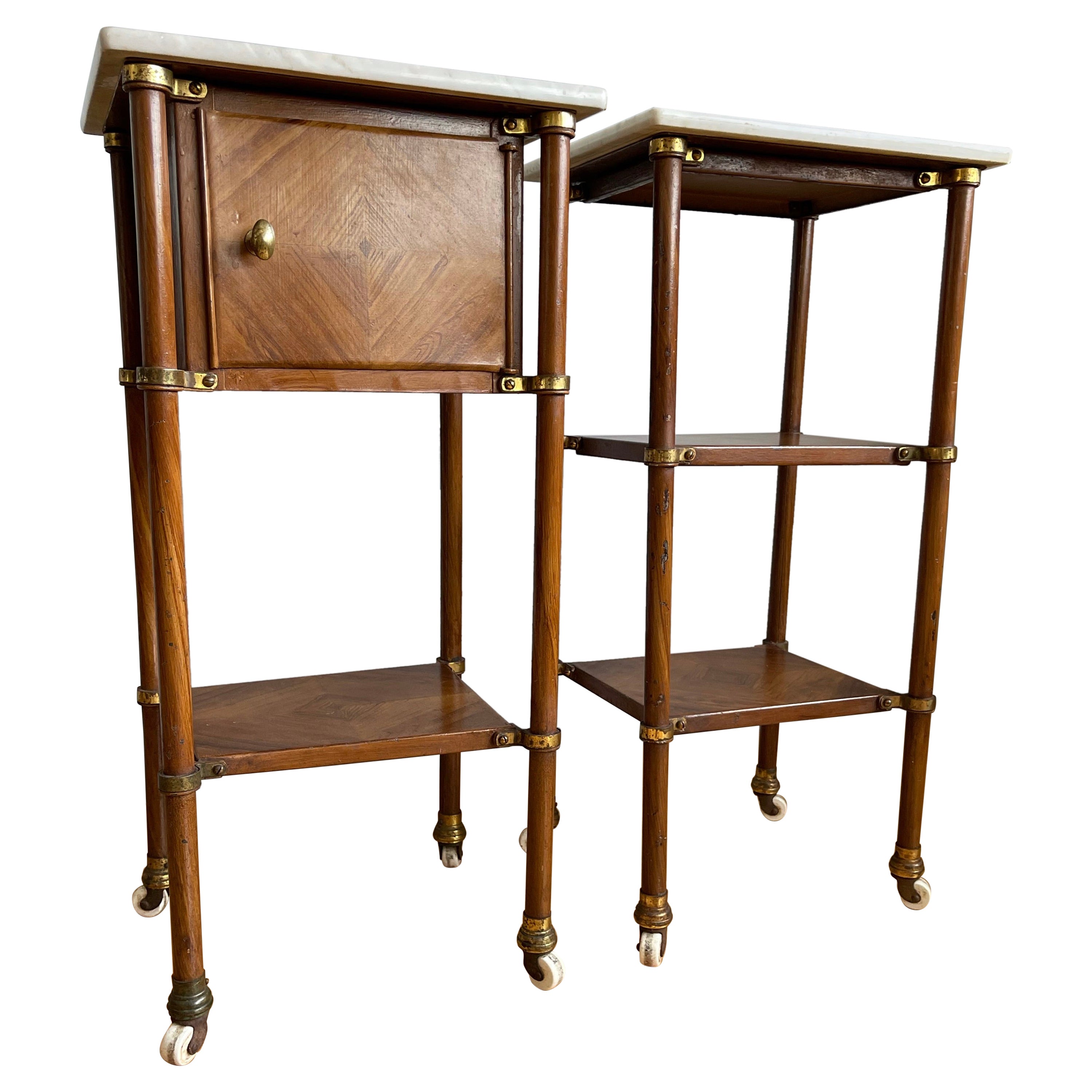 Pair of Antique Biedermeier Style Nightstands at 1stDibs