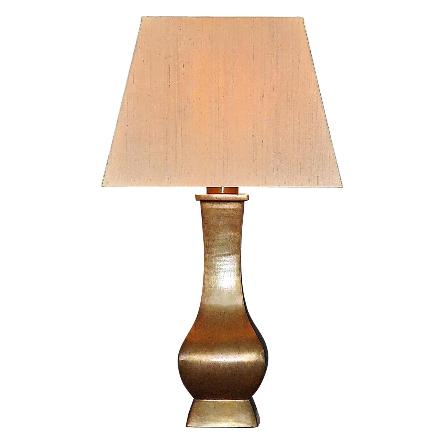 Huge Patinated Bronze Table Lamp Pergay Crespi Maison Jansen Style France 1970s For Sale
