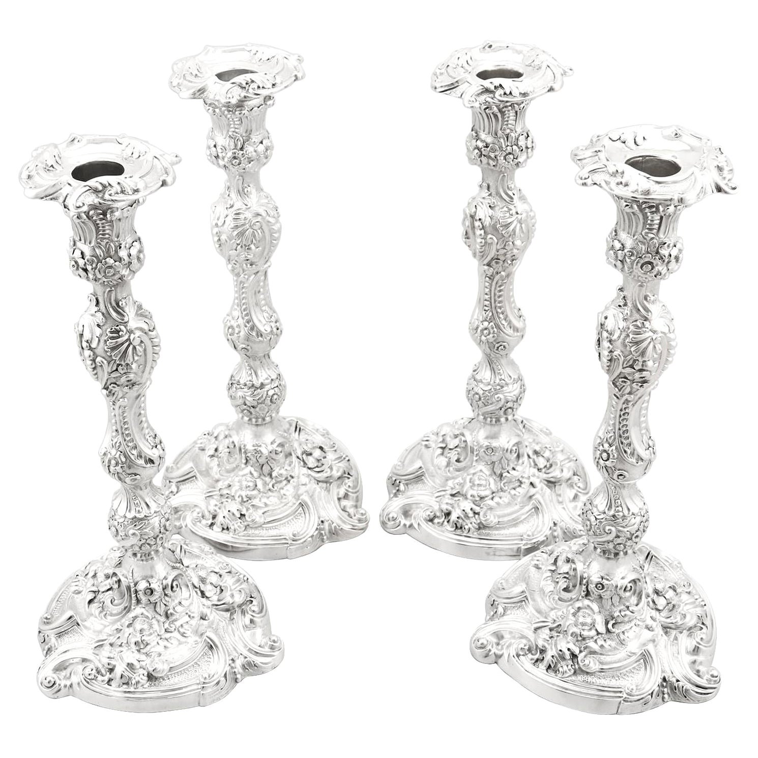 Antique South American Silver Candlestick For Sale at 1stDibs