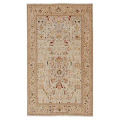 Very Large Fine Rug in Neutrals, Cream, Taupe, Gold, Light Blue & Green