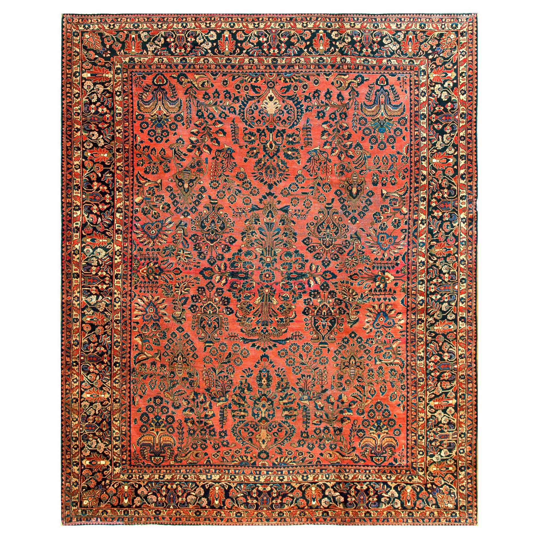 1920s Persian Sarouk Carpet ( 9' 6" x 12' - 290 x 365 cm) For Sale