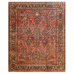 Antique 1920s Persian Sarouk Carpet ( 9' 6" x 12' - 290 x 365 cm)