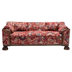 Orientalisches Sofa im Chippendale-Stil mit Krallenfüßen, 1900er Jahre