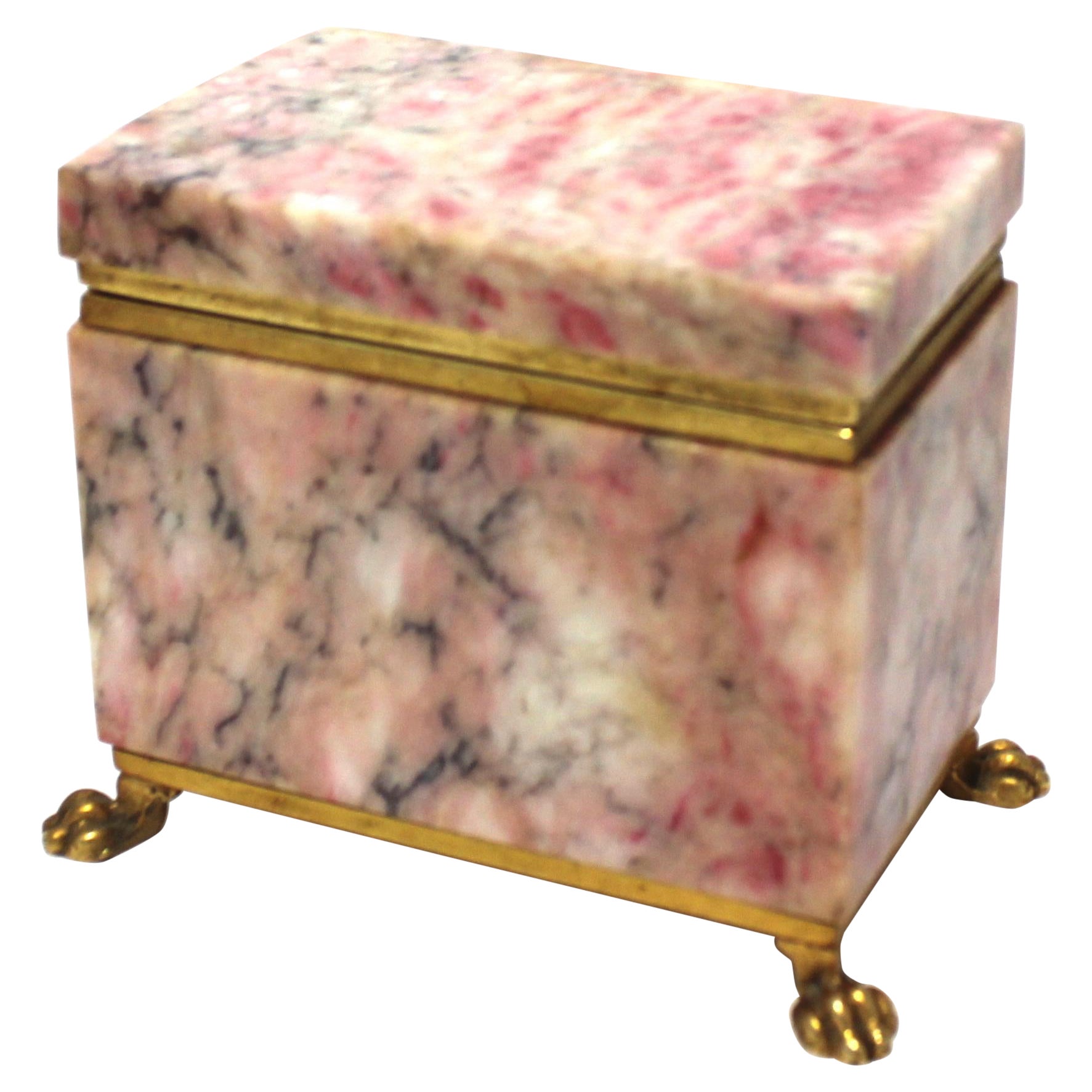 Antique Jewelry Casket with Gold Dore Accent