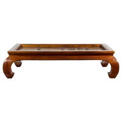 Antique 18th or 19th Century Elm Doors with Iron Hardware Made into a Ming Coffee Table