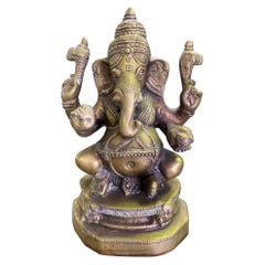 Indian Ganesh or Genesha Large Heavy Ornate Sculpture