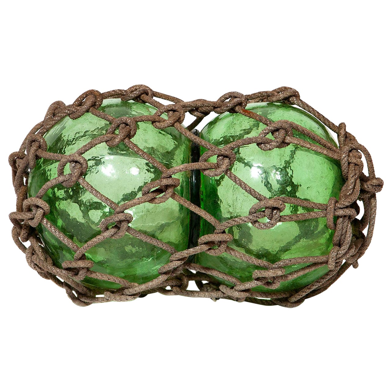  MY SWANKY HOME Reclaimed Antique Glass Green Fishing Float Set  3 Coastal Buoy Decorative Ball : Home & Kitchen