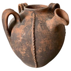 French 19th Century Terracotta Walnut Oil Pot