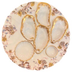 Antique French Limoges Porcelain Oyster Plate Signed "Haviland 
Co." circa 1900