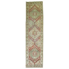 Zabihi Collection Rustic Antique Persian Heriz Runner