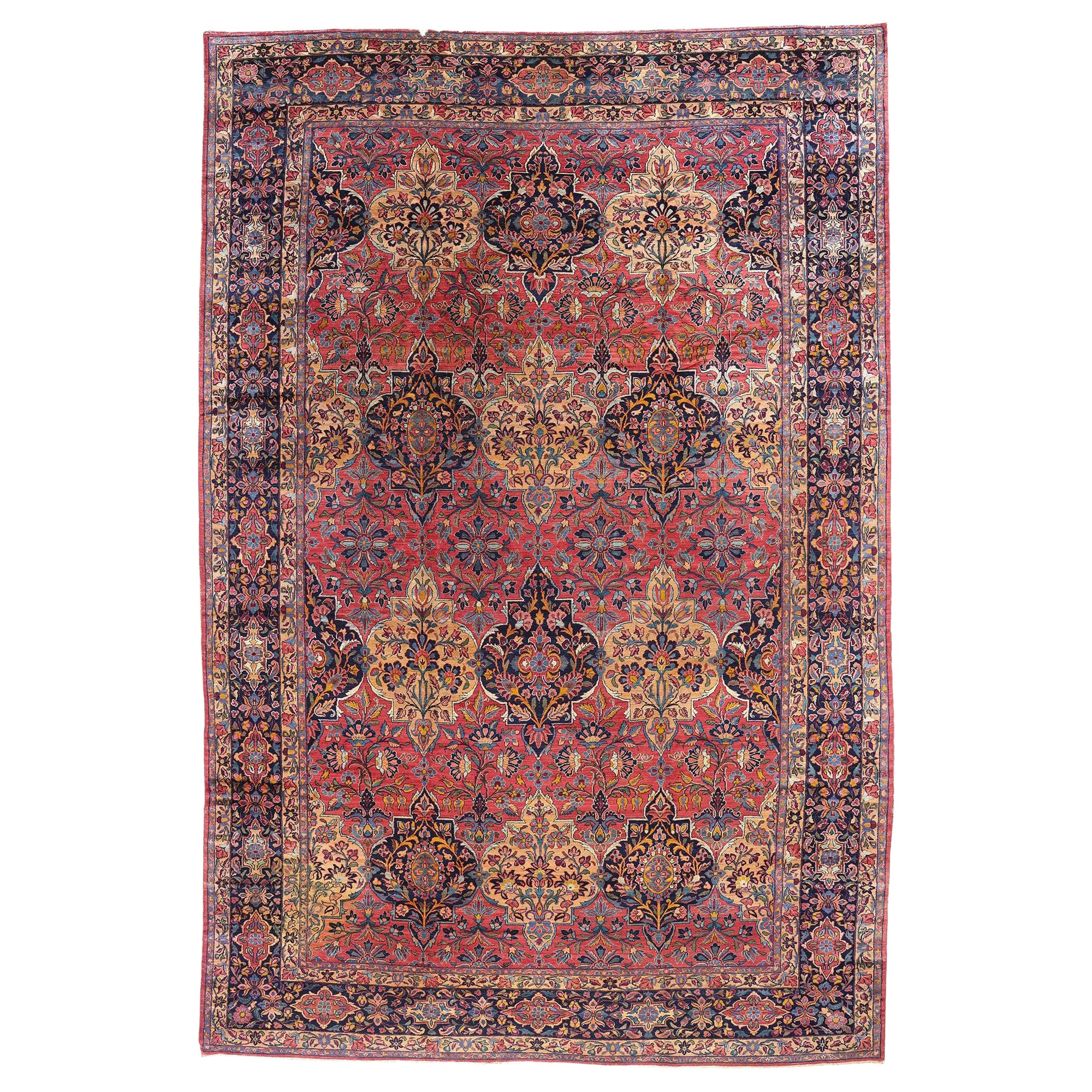 1920's Persian Lilihan Garden Panel Carpet with Modern Style For Sale