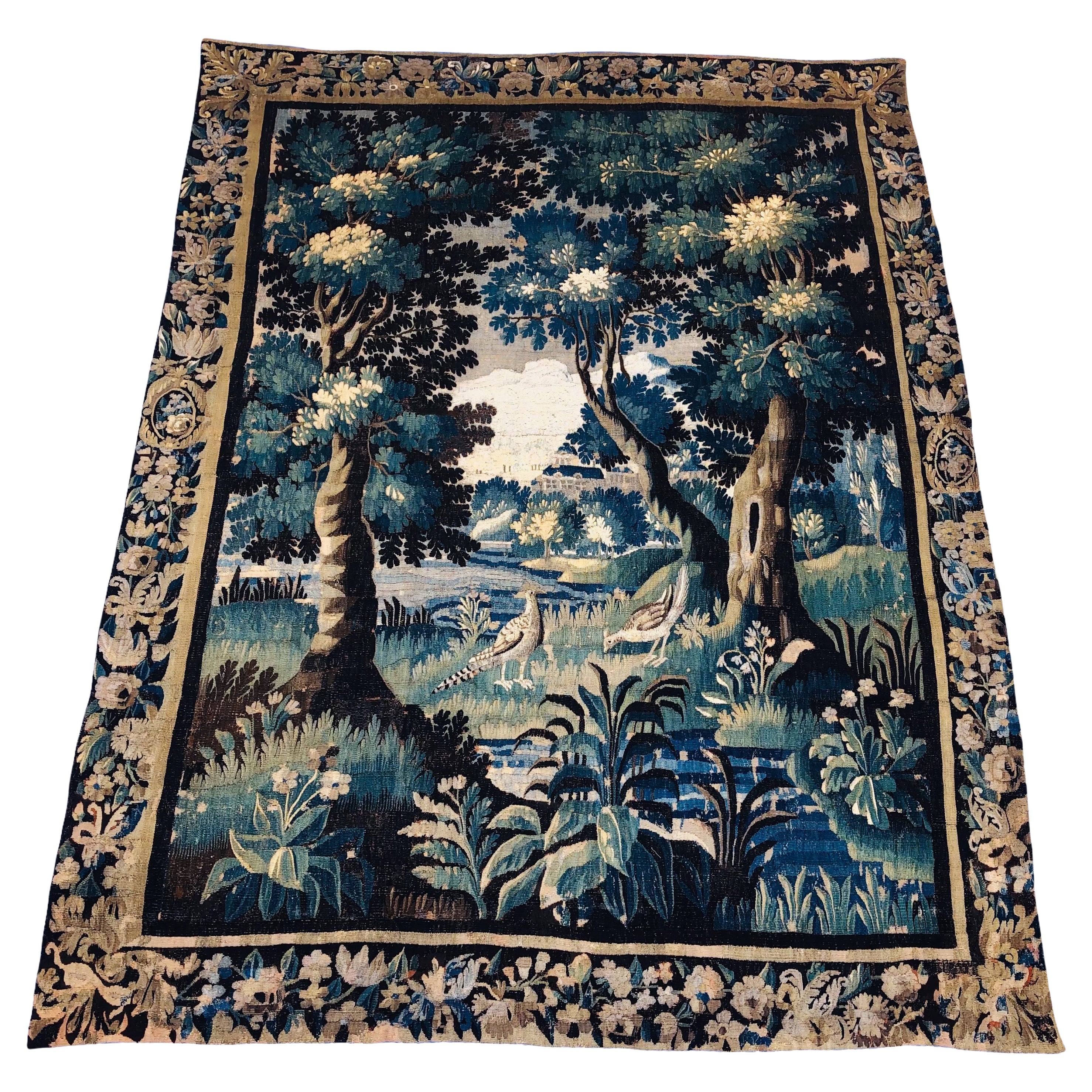 18th Century Aubusson Verdure Landscape Tapestry