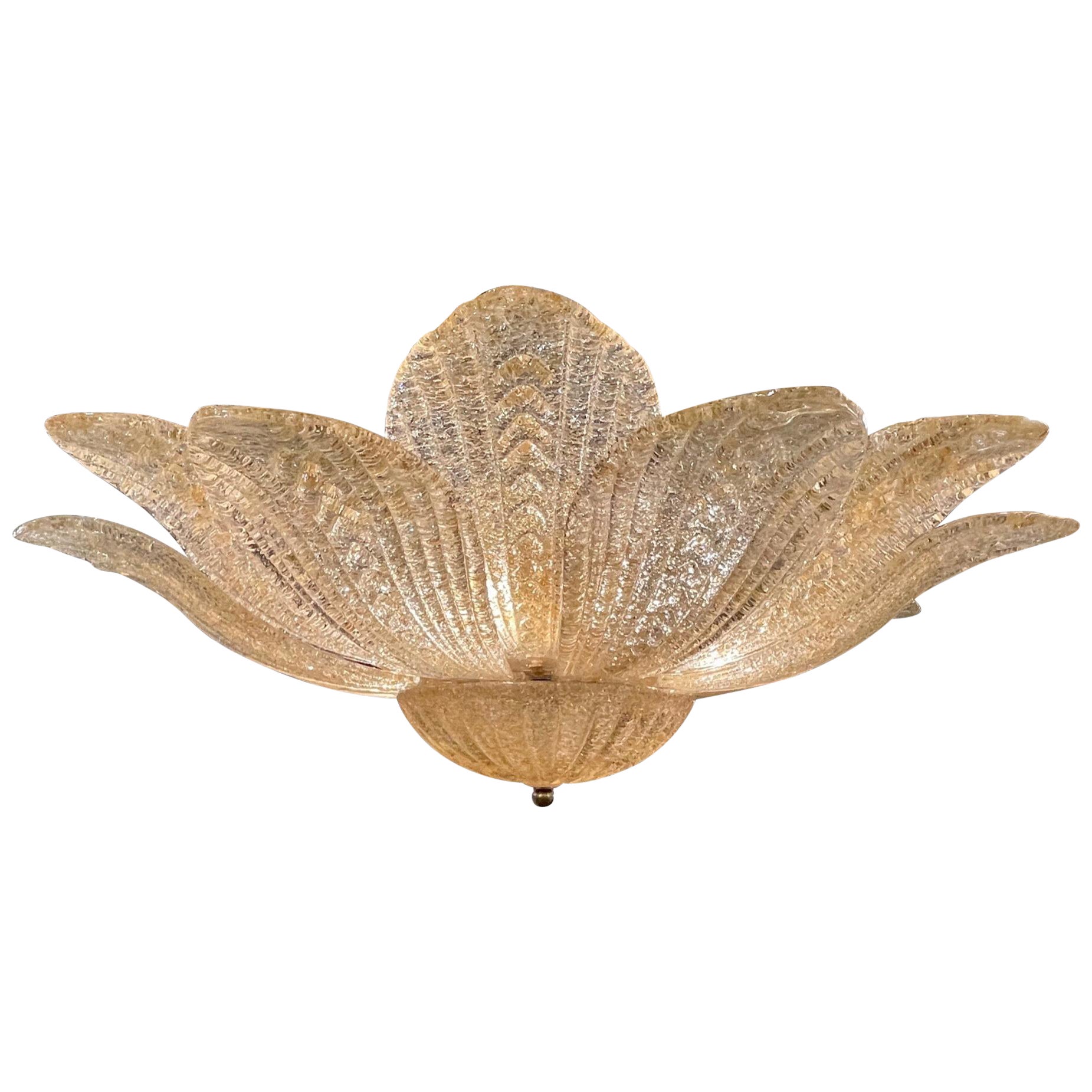 Murano Glas Blattgold Form Flush Mount Kronleuchter