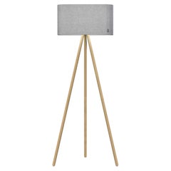 Belmont Floor Lamp in Silverdale with Oak Legs by Pablo Designs