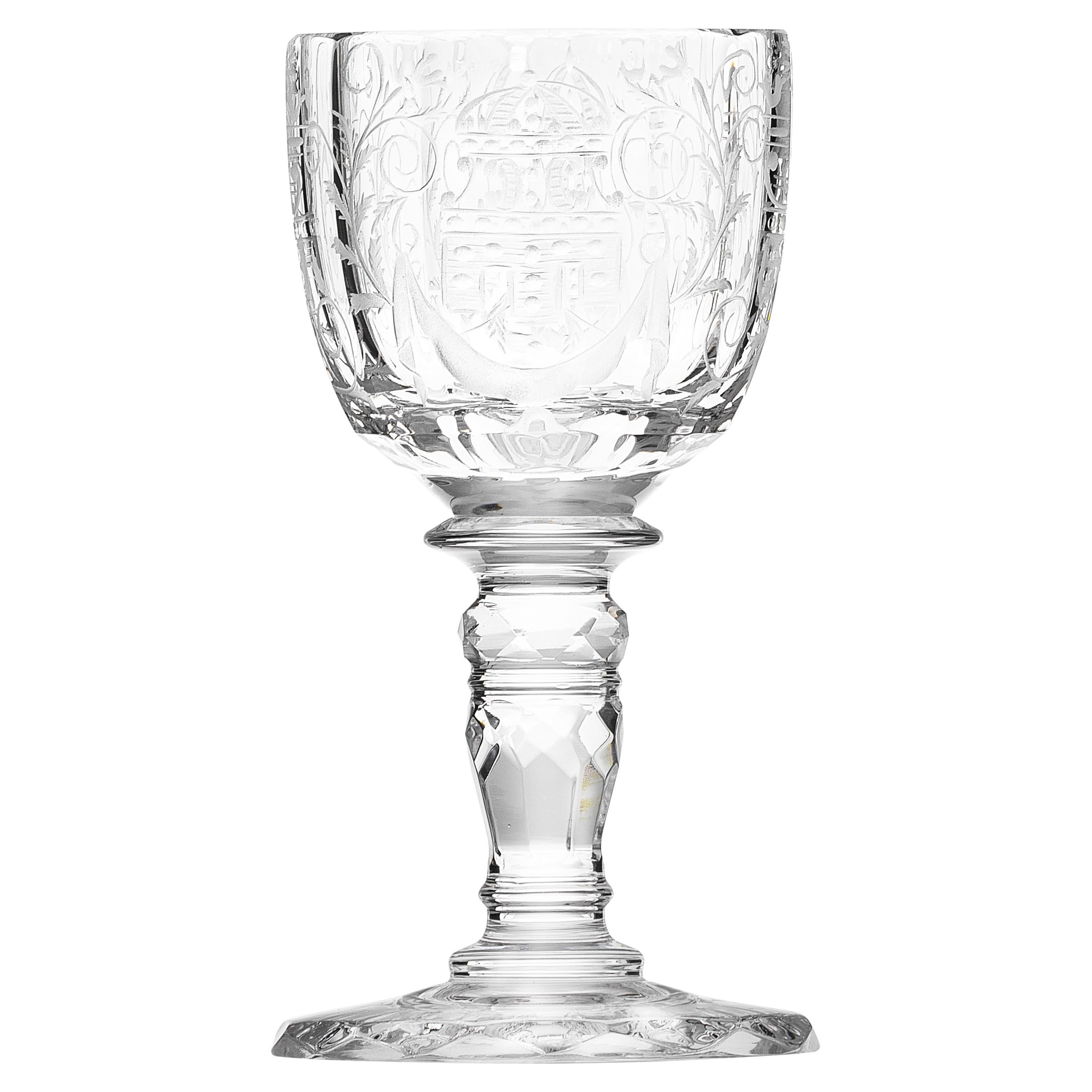 Maria Theresa Engraved Liqueur Glass, 1.7 oz For Sale