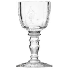 Maria Theresa Liqueur Glass Engraved Watteau Motif, 1.69 oz