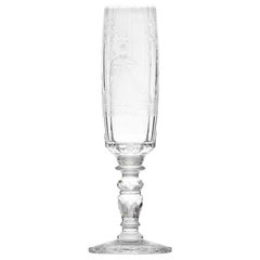 Maria Theresa Champagne Glass Engraved Watteau Motif, 4.73 oz