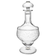 Baroque Style Engraved Decanter, 1 qt