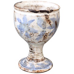 Mid-Century French Ceramic Goblet Attributed to Albert Thiry (circa 1960s)