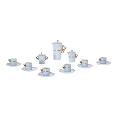 Antonia Campi Servicio de té para seis en porcelana y oro de Laveno Años 50