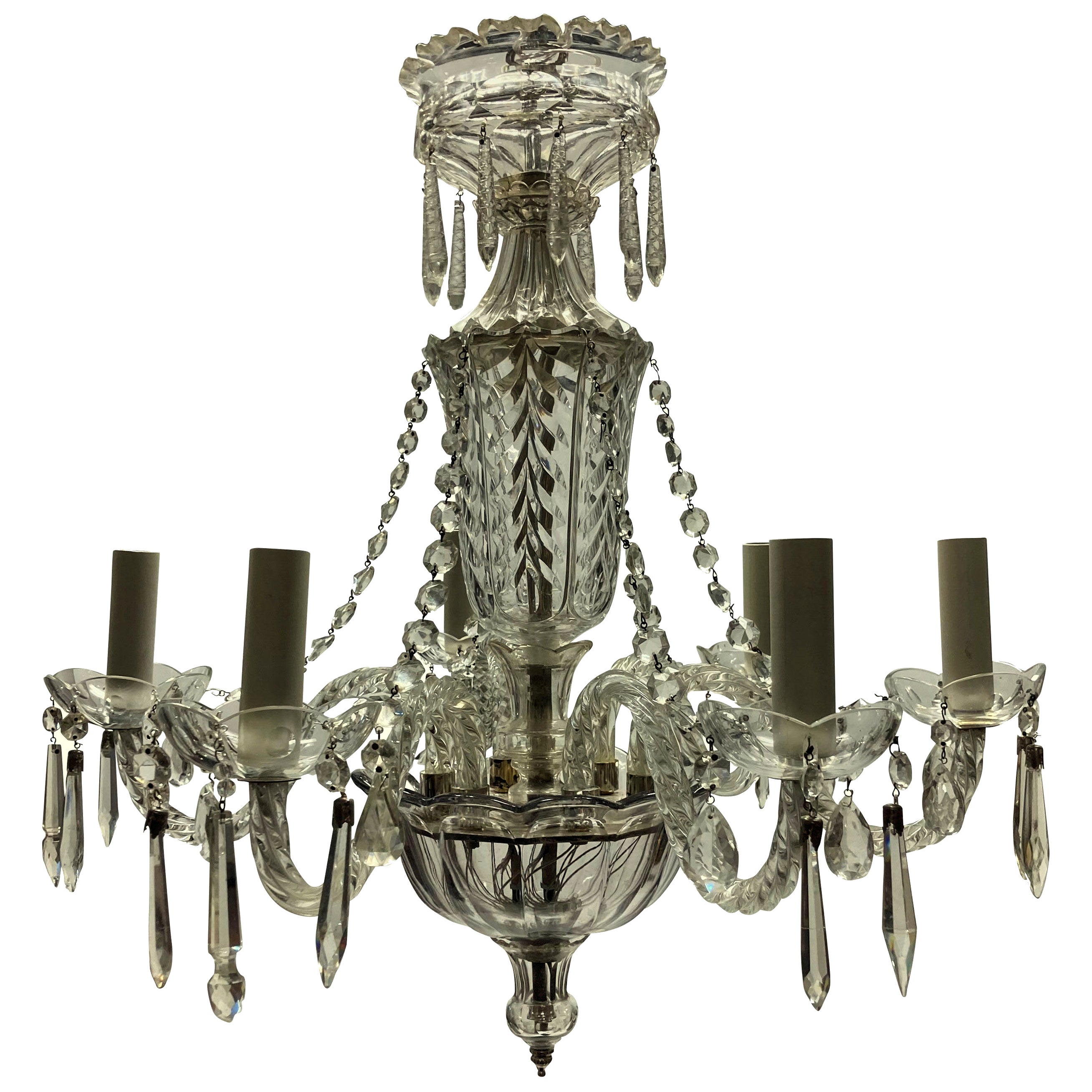 Massive Custom Waterford Crystal Chandelier For Sale at 1stDibs