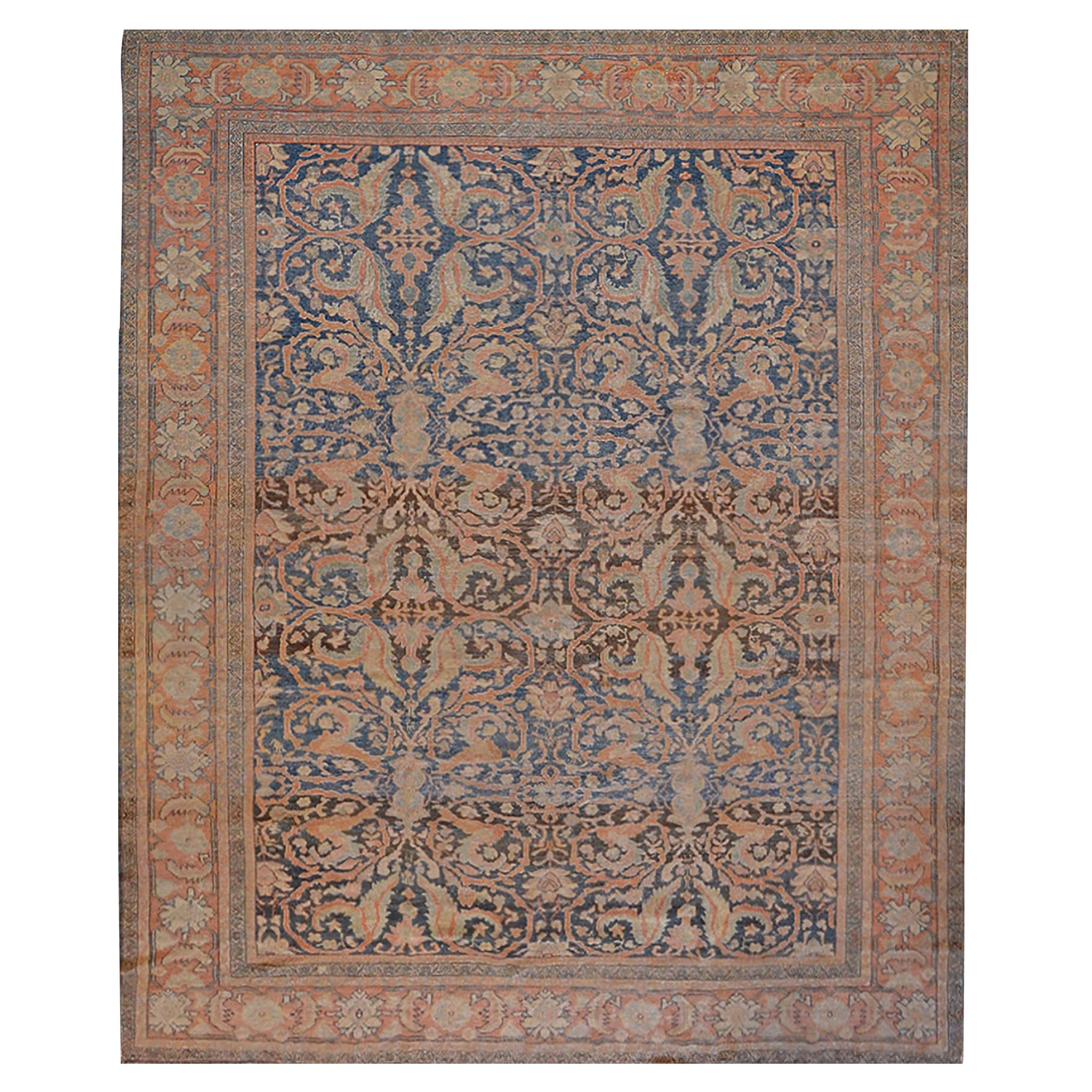 Tappeto persiano Sultanabad Rugs sovradimensionato, tessuto a mano alla fine del XIX secolo.