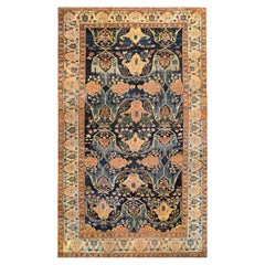 Late 19th Century Antique Floral Hand-woven Wool Bidjar Rug