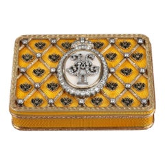 Tsar Nicholas II coronation snuff box. In homage to FABERGE. Early 20th century.