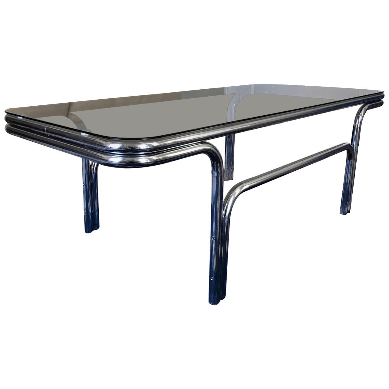 Couchtisch aus Chrom, Italien, 1970er-Jahre