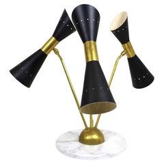 20th Century Italian Mable Table Lamp - Vintage Light in the Style of Stilnovo
