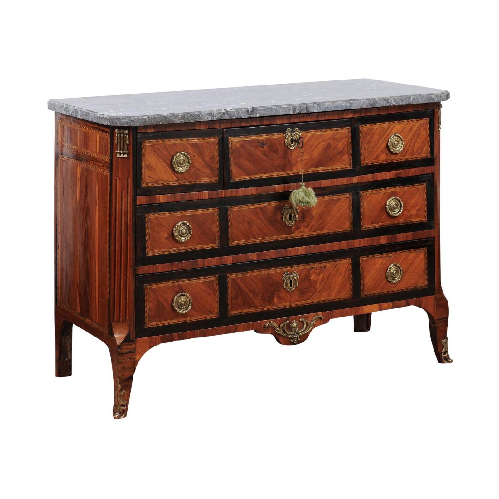 18th Century Continental Inlaid Commode For Sale