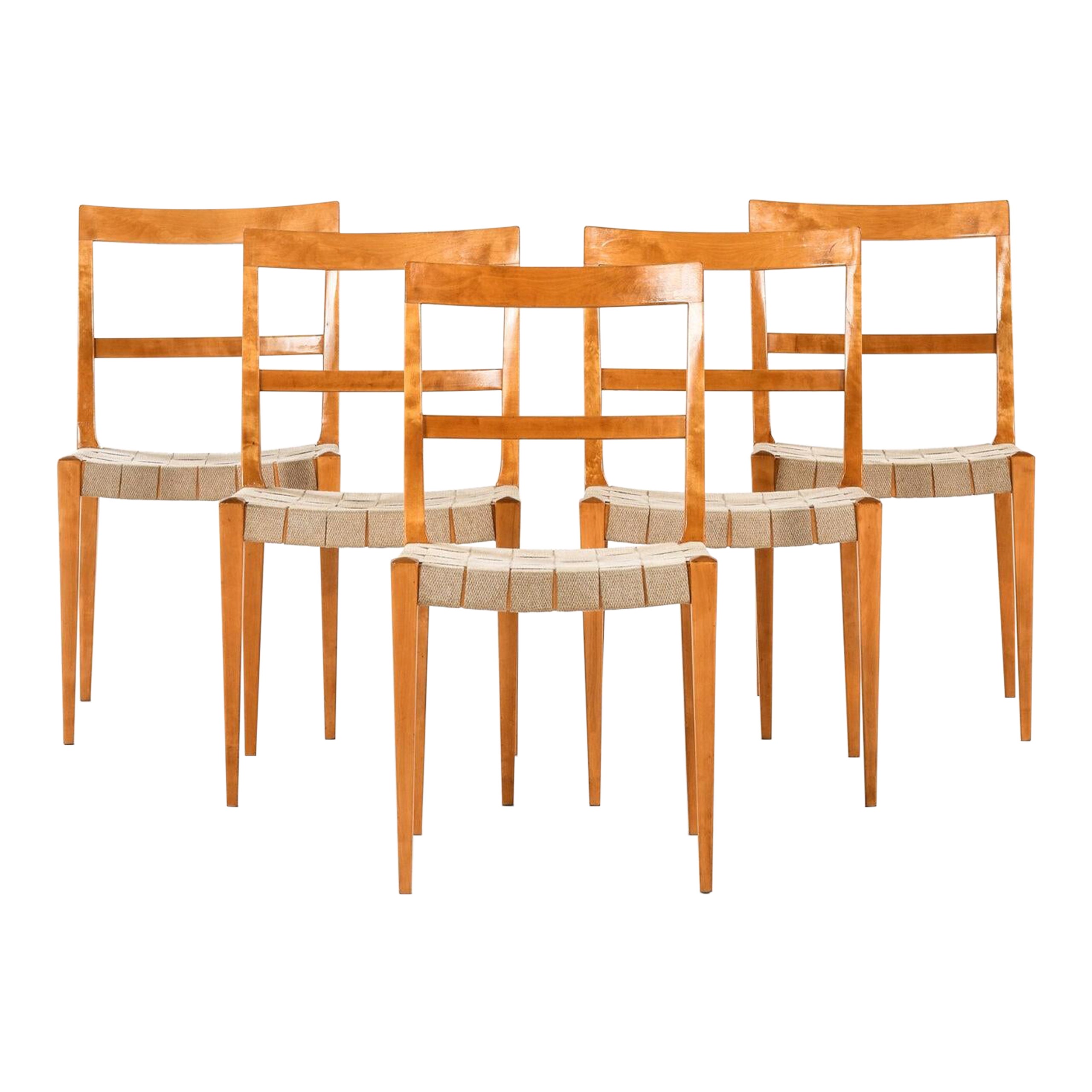 Chaises de salle à manger modèle Mimat de Bruno Mathsson produites par Karl Mathsson à Vrnamo