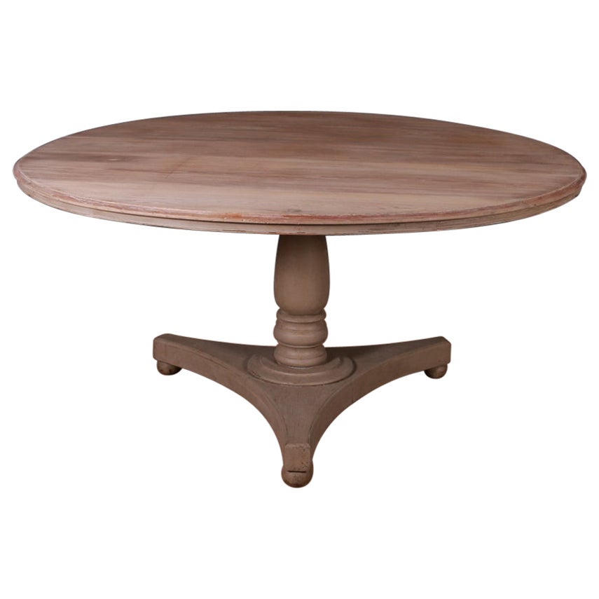 Round Pine Dining Table, circa 1940 at 1stDibs