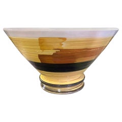 Peter Shire Exp Signed Hand Painted Modern Large Ceramic Pottery Bowl