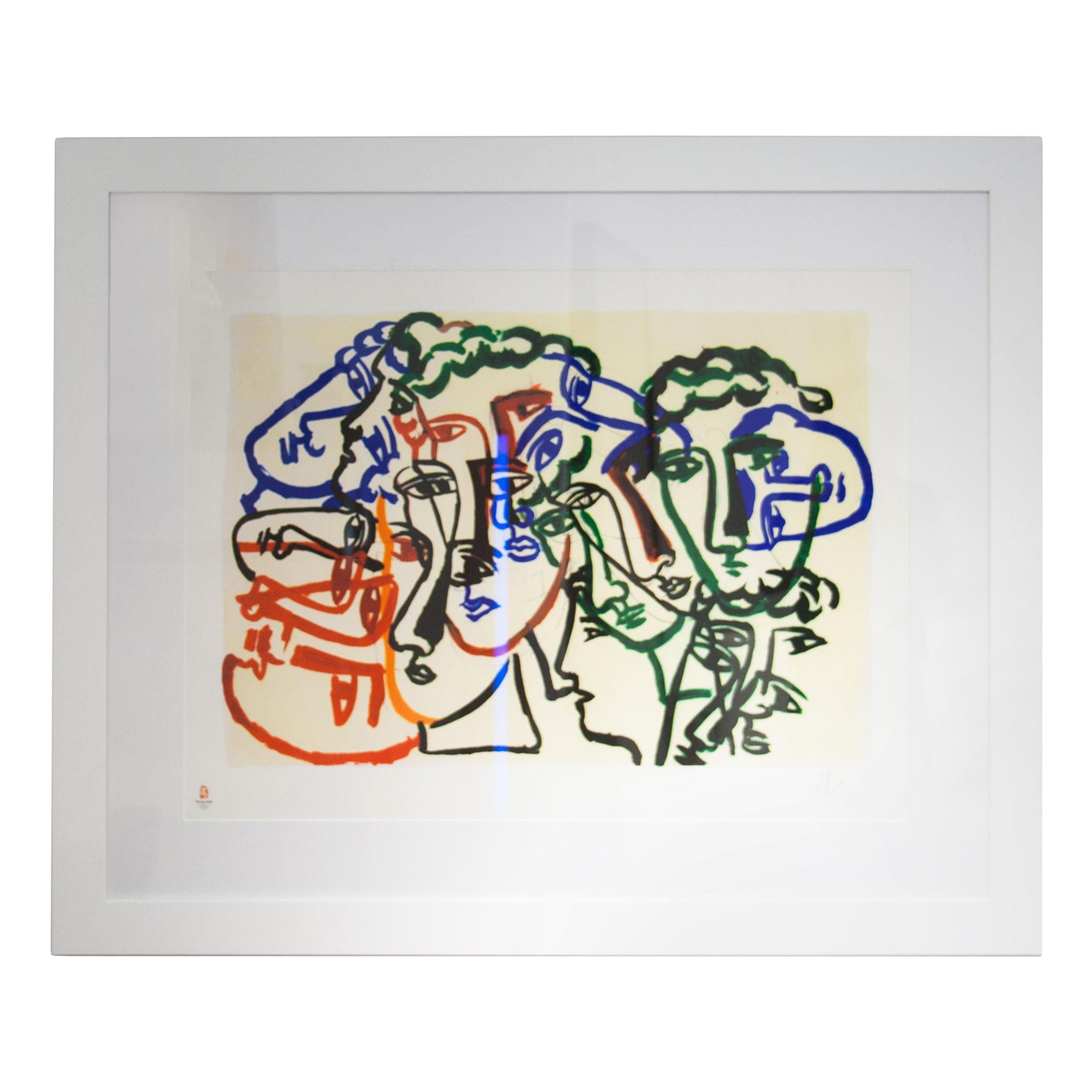 Sandro Chia Olympic Games Beijing 2008 Original Lithography, Italy, 2008 For Sale