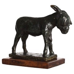 "Rosita" Midcentury Bronze Sculpture of Donkey Foal by Carl Lewis Pappe