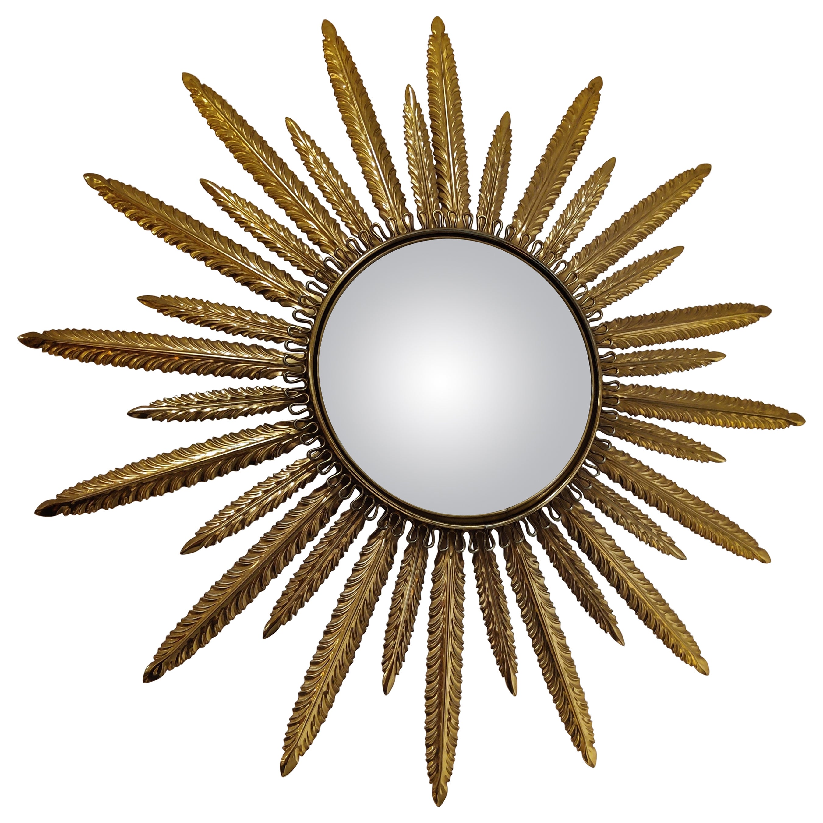 Important Sunburst Vintage Mirror For Sale at 1stDibs