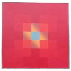 Richard Gubernick Hard Edge Painting on Canvas 1971