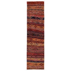 Antique Persian Runner Rug Kilim Design