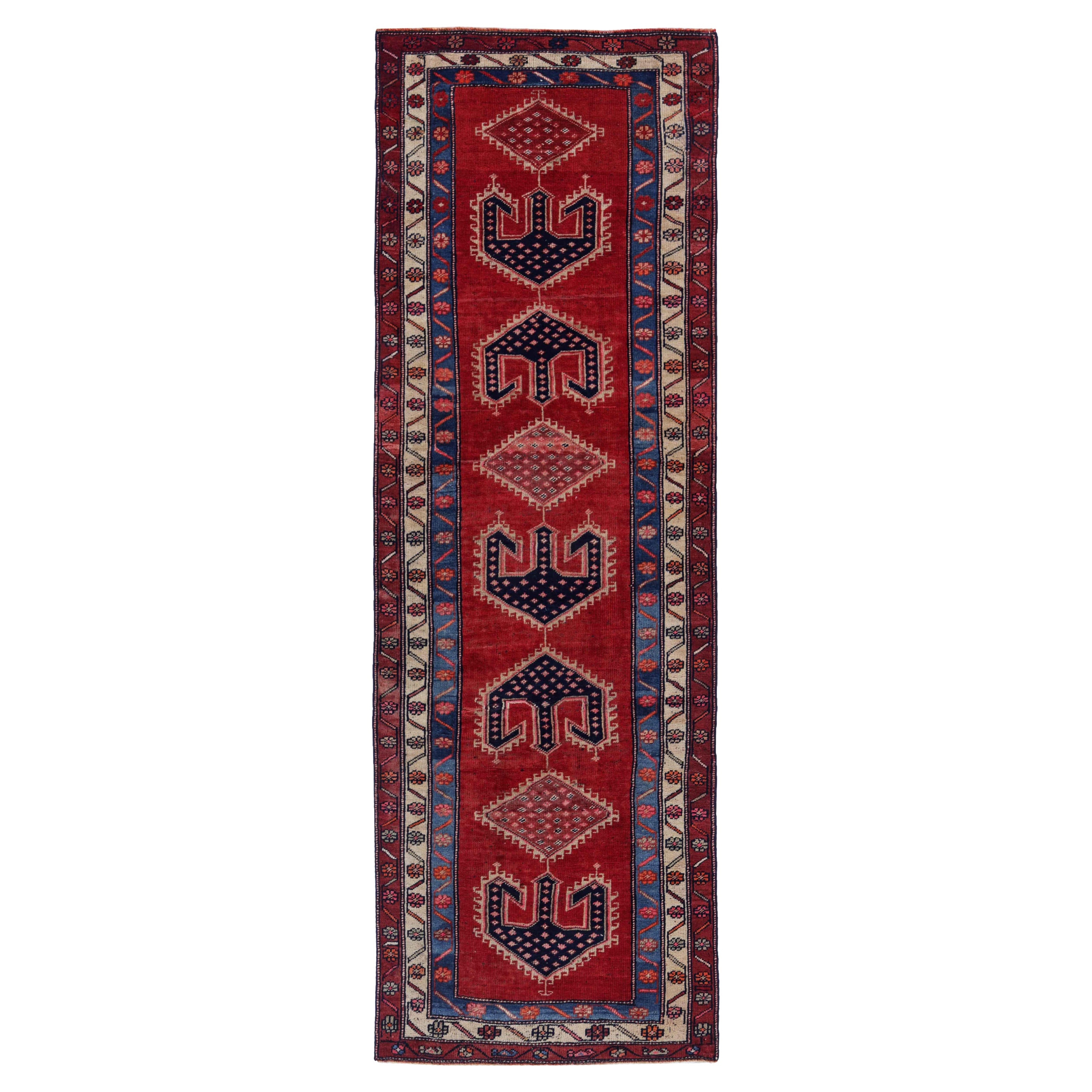 Antique Persian Runner Rug Azerbaijan Design For Sale