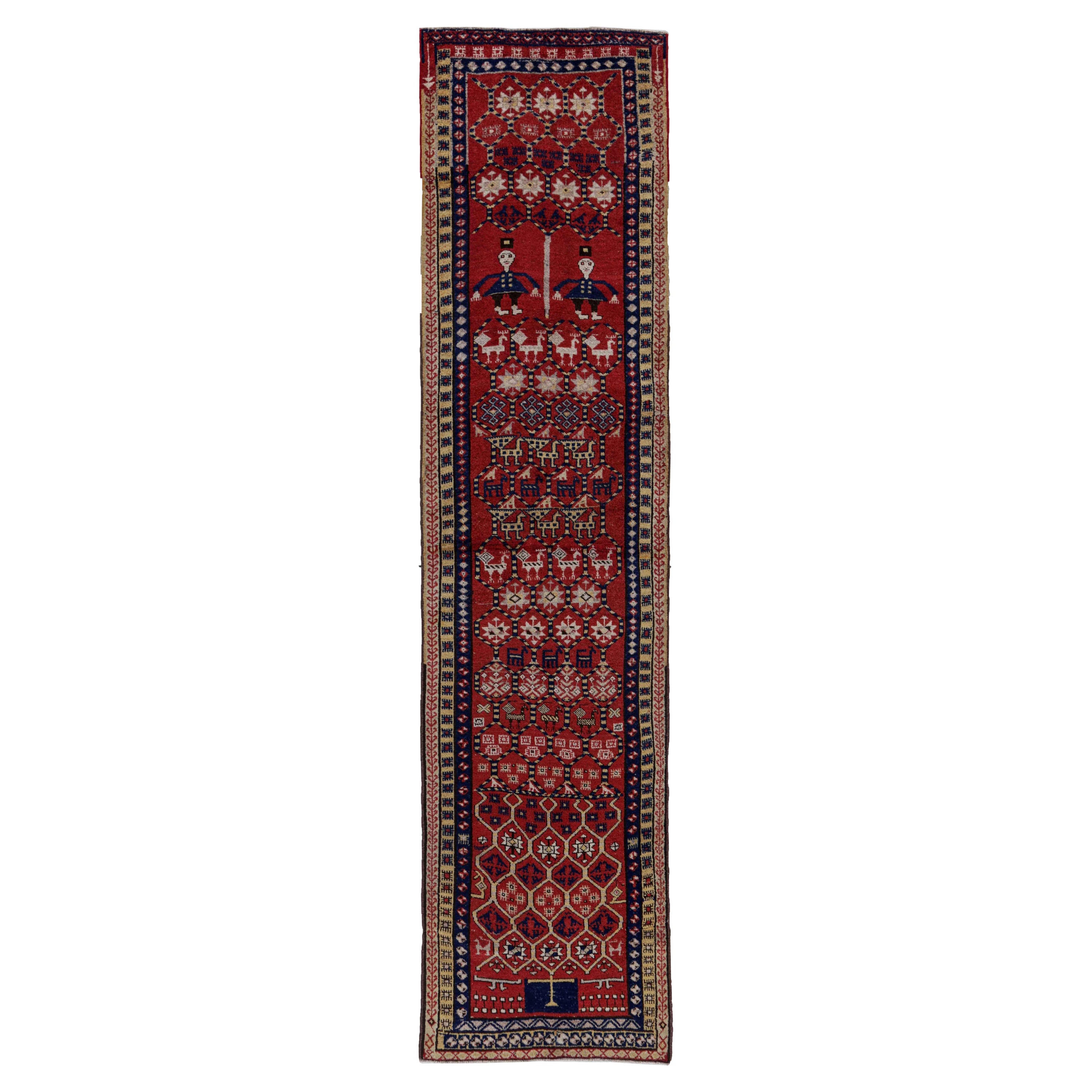 Antique Persian Runner Rug Sarab Design