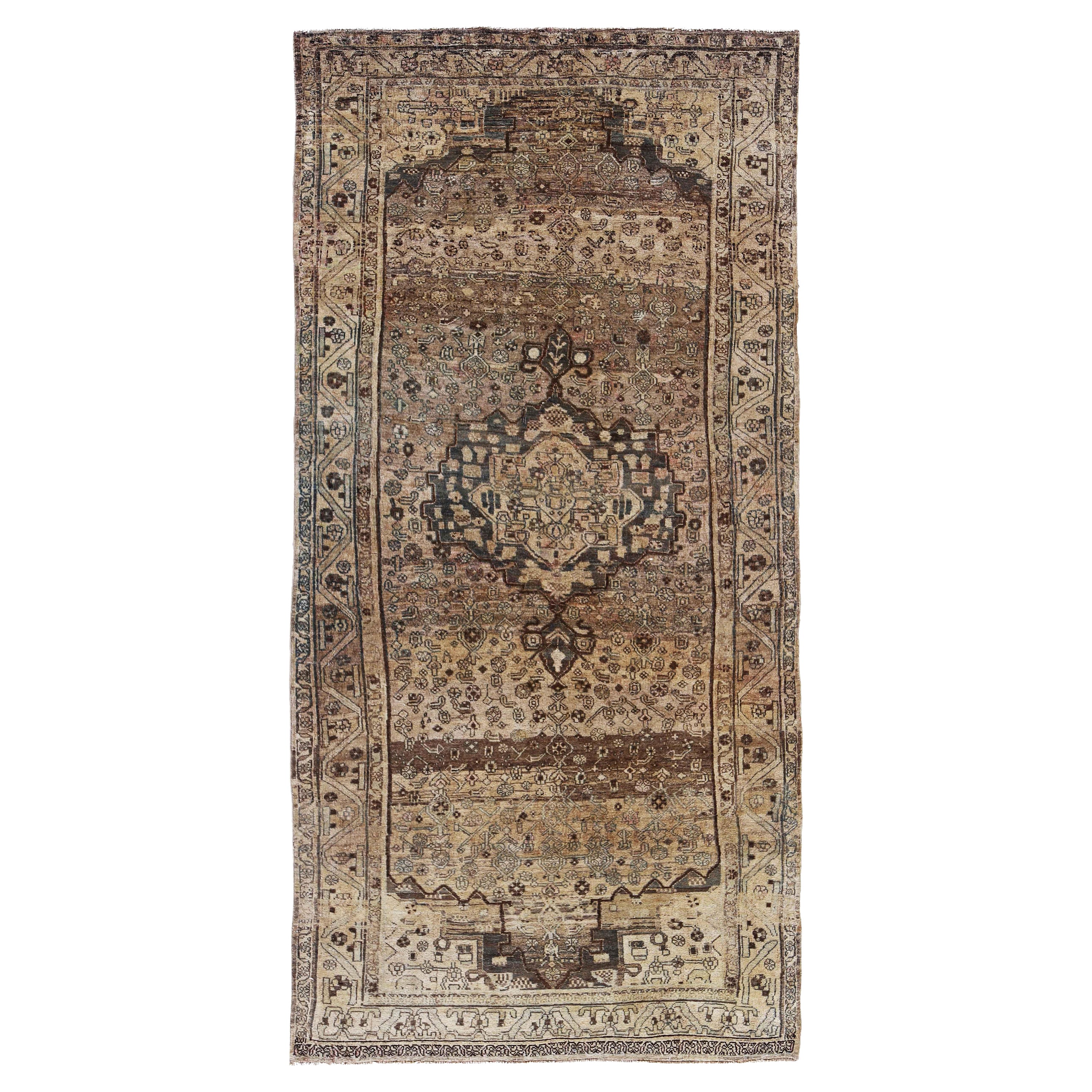 Antique Persian Area Rug Bijar Design For Sale