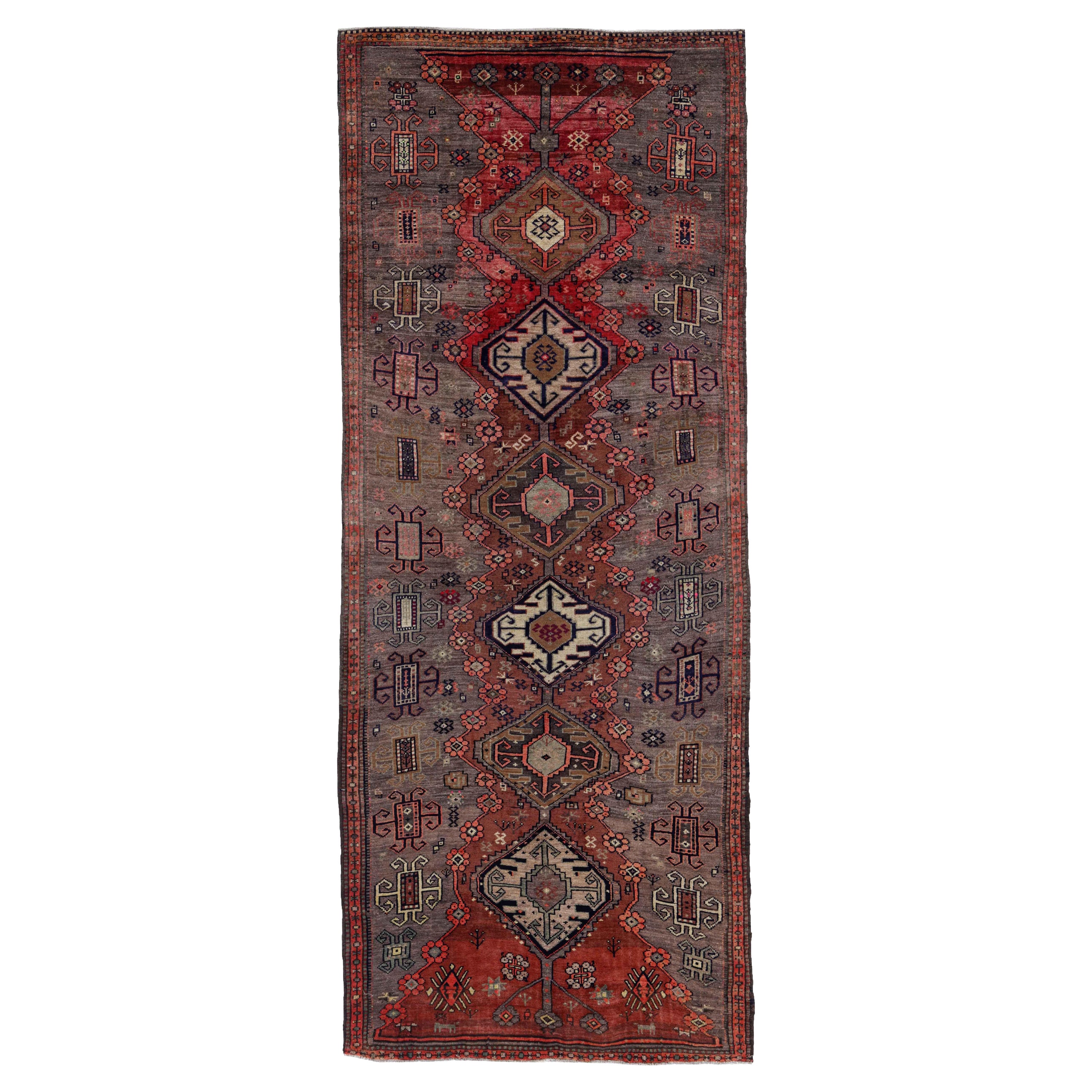 Antique Persian Area Rug Azerbaijan Design For Sale