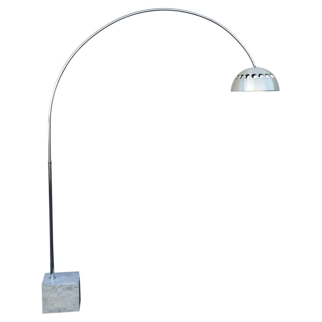 Arco Italian Floor Lamp Inspired the Iconic "Arco" For Sale