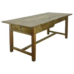 Table de ferme de campagne galloise en chêne George III du 18ème siècle, réfectoire