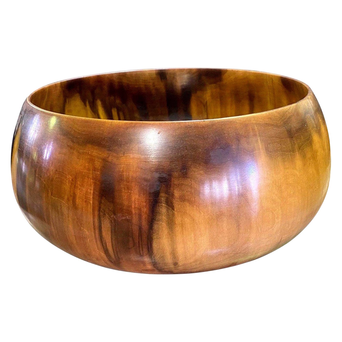 Ed Edward Moulthrop Gran cuenco artístico de madera de tulipán torneada y labrada, firmado