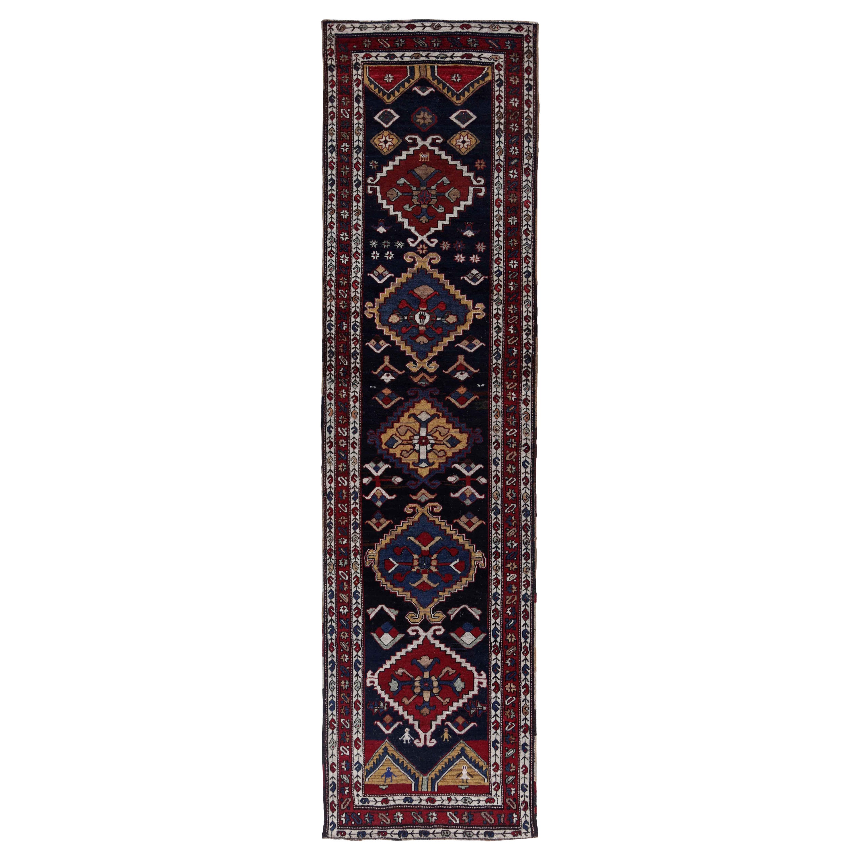 Antique Persian Runner Rug Azerbaijan Design For Sale