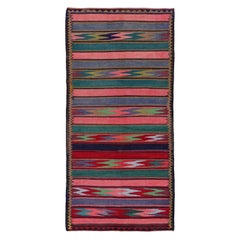 Antique Persian Area Rug Kilim Design