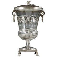 Empire Silver and Crystal Sweetmeat Basket