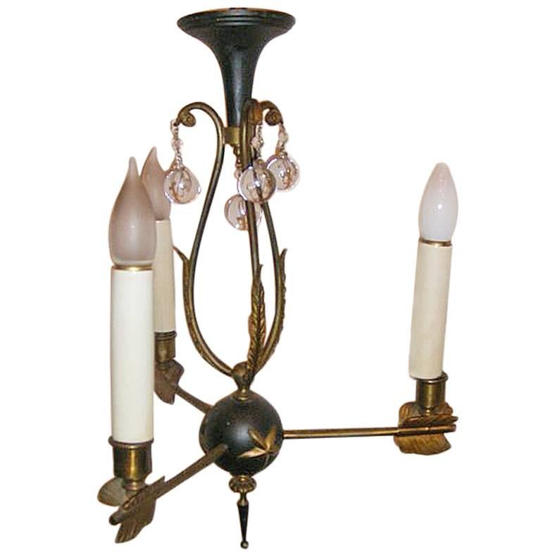 Three-Light Empire Bronze Chandelier